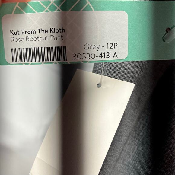 New Kut From the Kloth Rose Bootcut Pant Grey‎ Womens 12P Career Stitch Fix - Picture 6 of 16